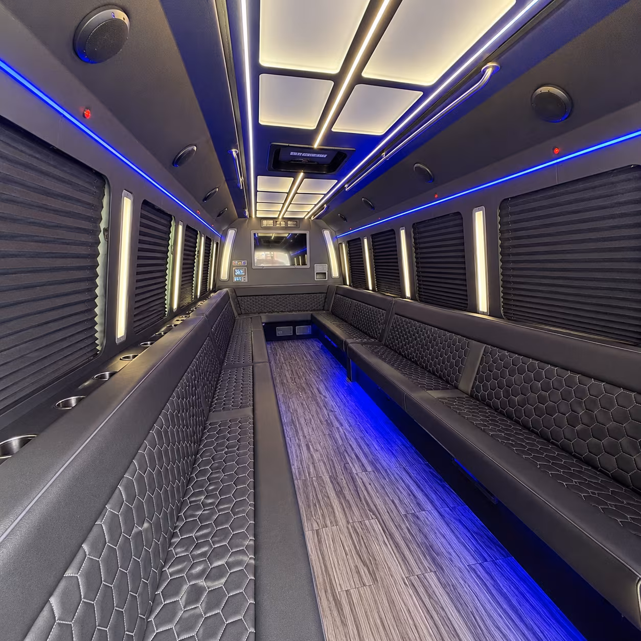plainfield 30 passenger party bus interior