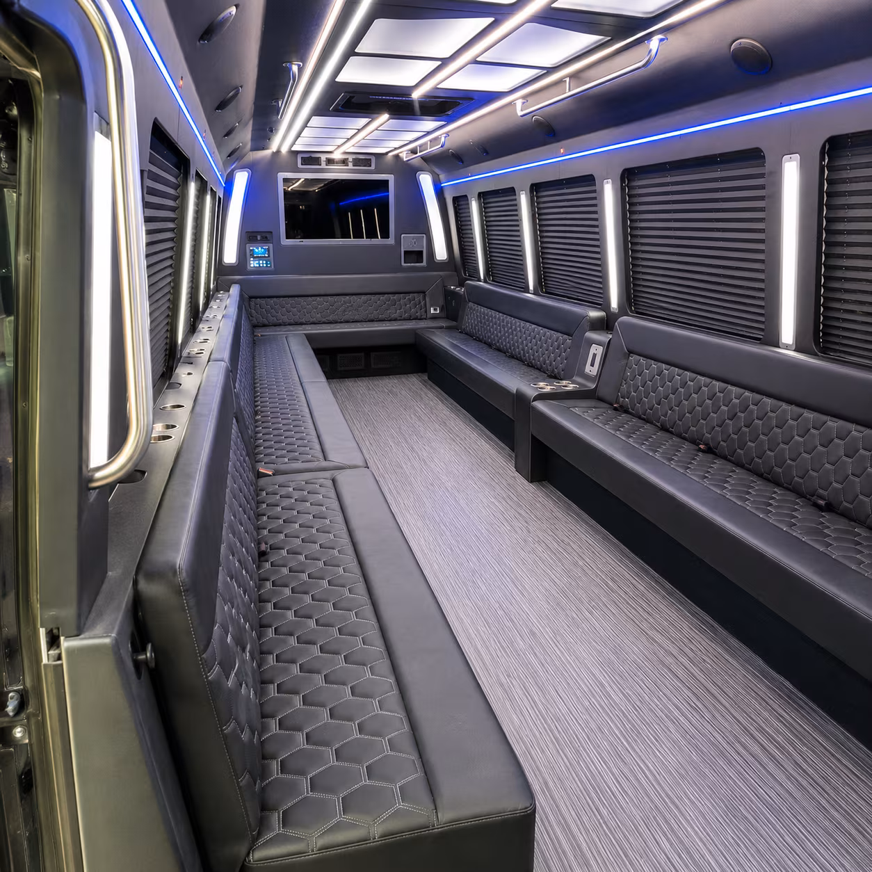 plainfield 40 passenger party bus interior